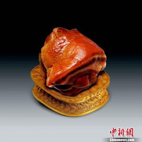 圖為被藏石界譽為中華第一肉石的“東坡肘子”?！≠Y料圖　攝