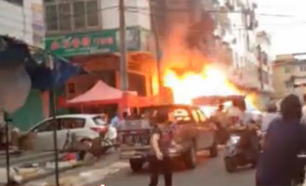 爆炸现场视频截图 图片来自网络