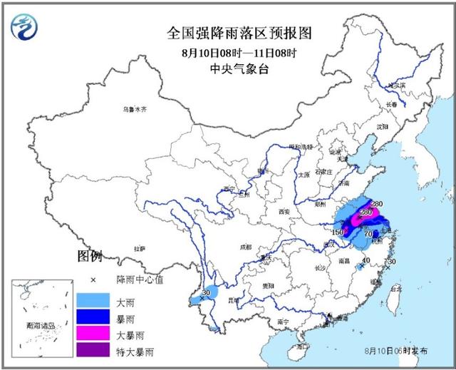 全国强降雨落区预报图