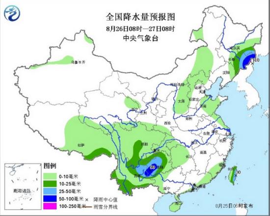 受台风“天鹅”影响 吉林、黑龙江局地将有暴雨