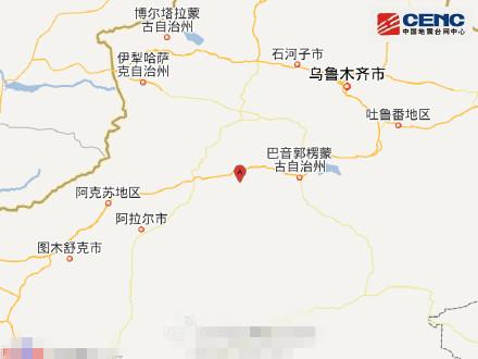 新疆维吾尔自治区轮台县附近发生4.4级左右地震