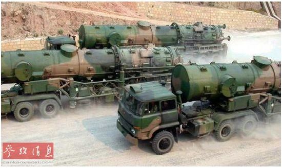 资料图片：中国研制的东风-21导弹。