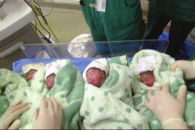 湖南一产妇生下男四胞胎概率350万分之一（图）