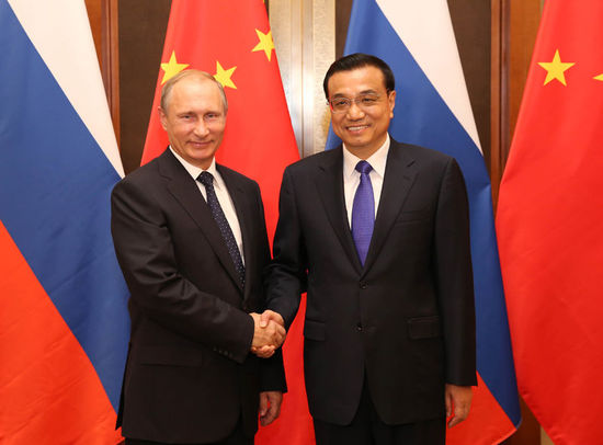 李克强会见俄罗斯总统普京(组图)