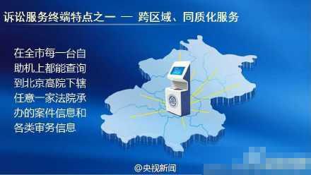 北京法院启用100台诉讼服务自助机 类似ATM机