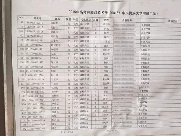 中央民大附中全国掐尖高考生 引北京家长质疑
