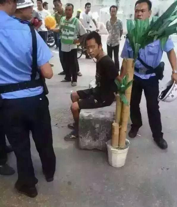 广州一男子向路人抛砖 致路过女子身亡(图)