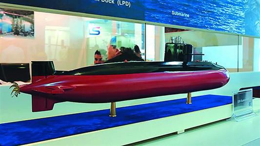 资料图片：S20潜艇模型。(图片源于网络)