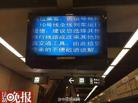 北京地铁十号线发生信号故障 大量乘客滞留(图)