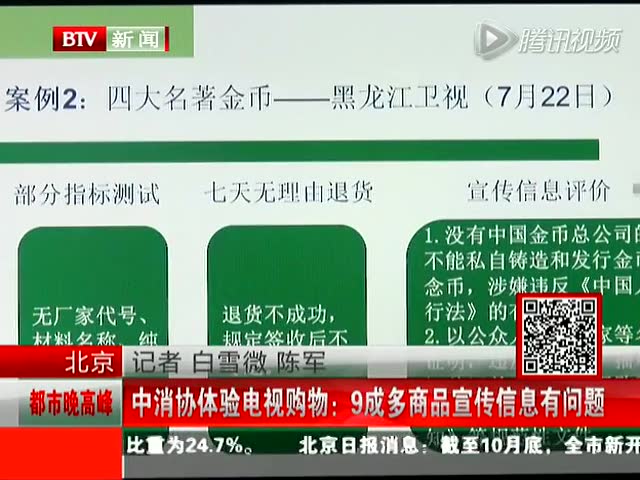 电视购物：9成多商品宣传信息有问题截图