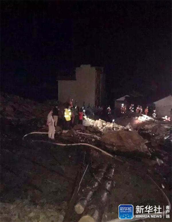 浙江丽水发生山体滑坡 33人失踪 4人死亡
