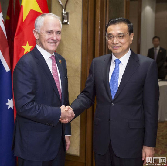 李克强与特恩布尔会面