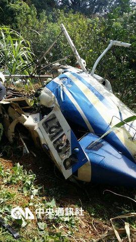 新北市泰山区传出台电维修直升机坠落的意外。来源 台湾“中央社”