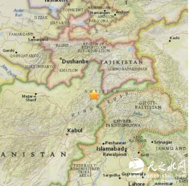 阿富汗东部发生5级地震震源深度219公里