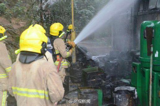 香港旺角油麻地相继发生纵火事件(图)