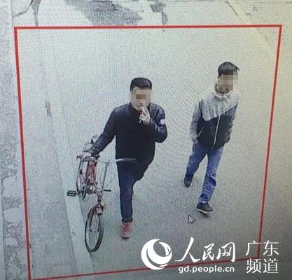 警方通过视频监控发现犯罪嫌疑人。广州警方供图