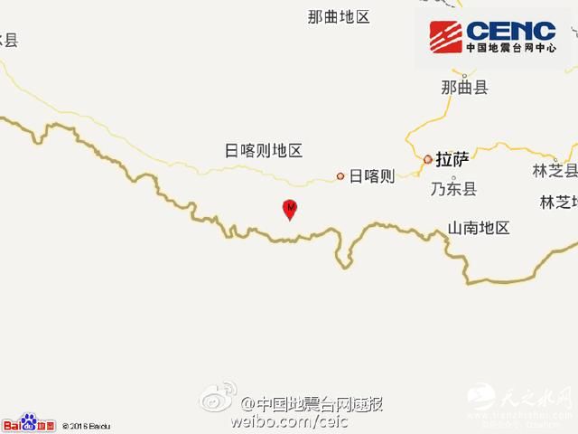 西藏定结县半小时连发两次地震 最大震级5.3级