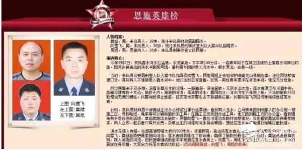 湖北恩施派出所所长遇袭牺牲 曾勇救落水群众