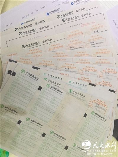 几个女儿多年来打给父亲赡养费的转账凭据