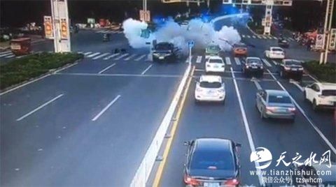 河北警方通报路虎爆炸事件：事故由爆胎引发