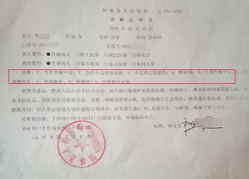 镇雄县人民医院出具的诊断证明书。