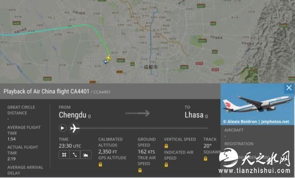 国航CA4401的正常飞行轨迹（据飞行数据网站Flightradar24）。根据飞行数据网站（Flightradar24）查询到的10月16日飞错离场程序的CA4401航行轨迹，以及与过去同一航班的航行轨迹对比来看，10月16日的这架航班在轨迹图中最初有明显向右转轨迹，随后再向左转逐步进入正常轨迹。