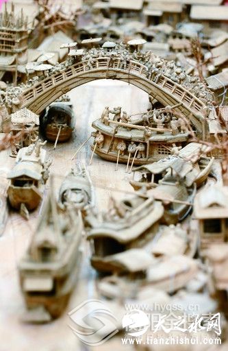 完工后的《清明上河图》局部。