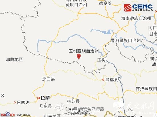 震中位于青海省玉树州与西藏交界处的无人区，截至目前了解到的情况，目前尚无人员伤亡报告，青海省地震局已启动Ⅱ级响应，并派出现场工作队赶赴震区。 @央视新闻 图