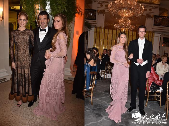 2016年，球星菲戈的女儿Daniela Figo和她父母以及男伴。