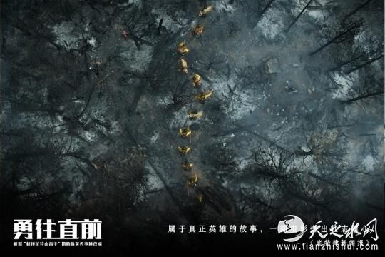 电影剧照，队员进入森林。片方提供