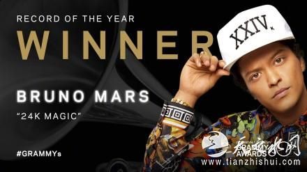 Bruno Mars获得年度专辑