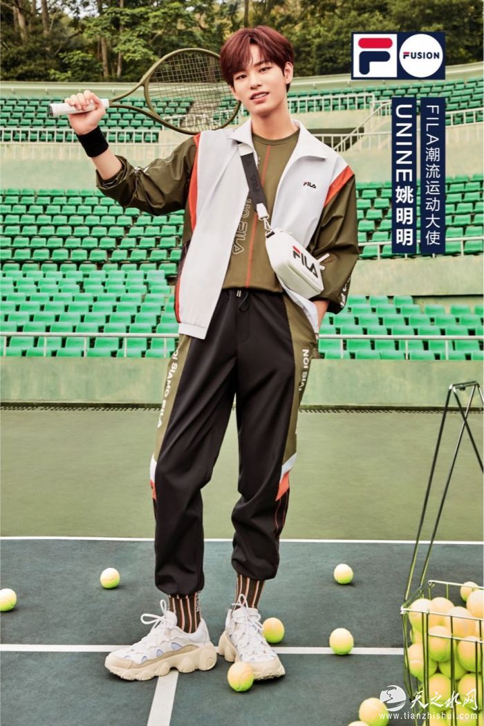 Fila Fusion潮流运动大使姚明明变身网球少年！1