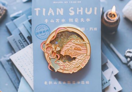 麦积山天女散花动态冰箱贴，让千年浪漫在指尖绽放！